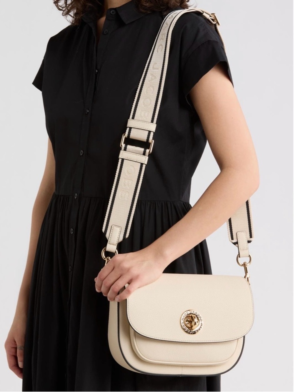 Marc Jacobs Signet Turnlock Leather Saddle Bag - NWT